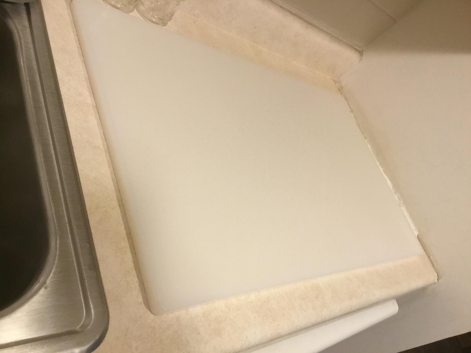 Big 30 x 18 Plastic Cutting Board - 3/4 Inch Thick for Meat, Game and Fish - Commercial Grade HDPP Poly with NSF Stamp, Weighs 13 Pounds, White customer photo 1