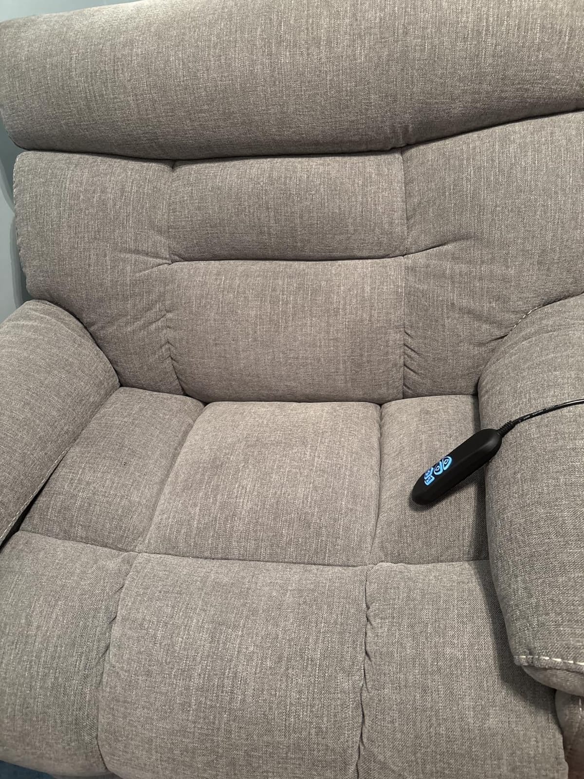 CANMOV Power Lift Electric Recliner Chair for Elderly- Heavy Duty and Safety Motion Reclining Mechanism-Antiskid Fabric Sofa for Living Room, Chocolate customer photo 2