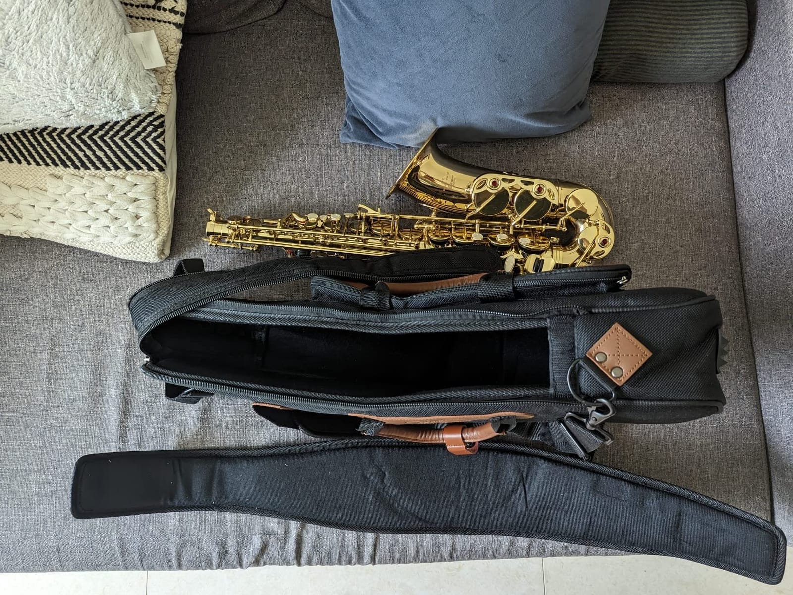Alto Saxophone Case Soft Sax Gig Bag 1200D Oxford Cloth 15mm Padded Carrying Backpack customer photo 1