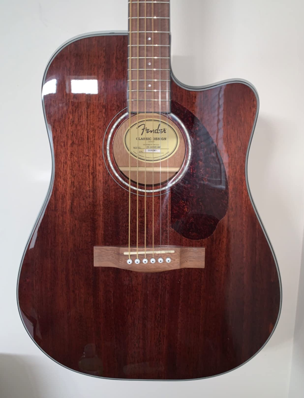 Fender CD-140SCE Acoustic Electric Guitar, Dreadnought, with Case, Mahogany customer photo 2