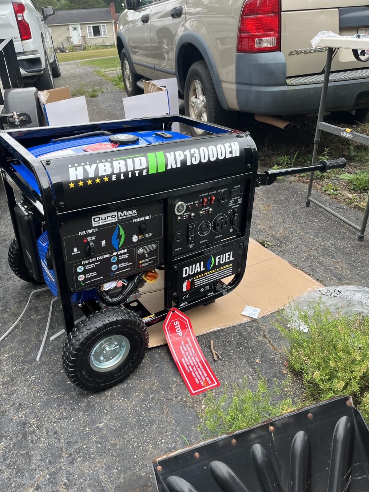 DuroMax XP13000EH 13,000-Watt Dual Fuel Portable Generator - Gas & Propane, Electric Start, Whole Home Backup Power, Transfer Switch Ready, RV & Emergency Ready customer photo 2
