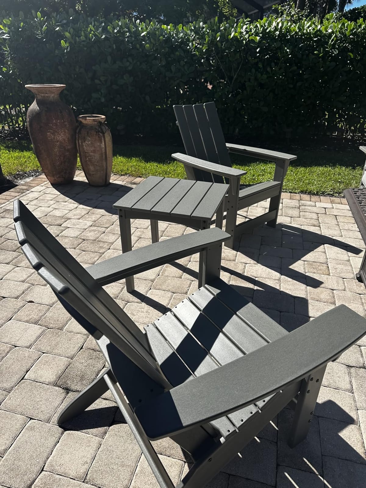 Signature Design by Ashley 1-Piece HDPE Outdoor Adirondack Chair, Driftwood customer photo 2
