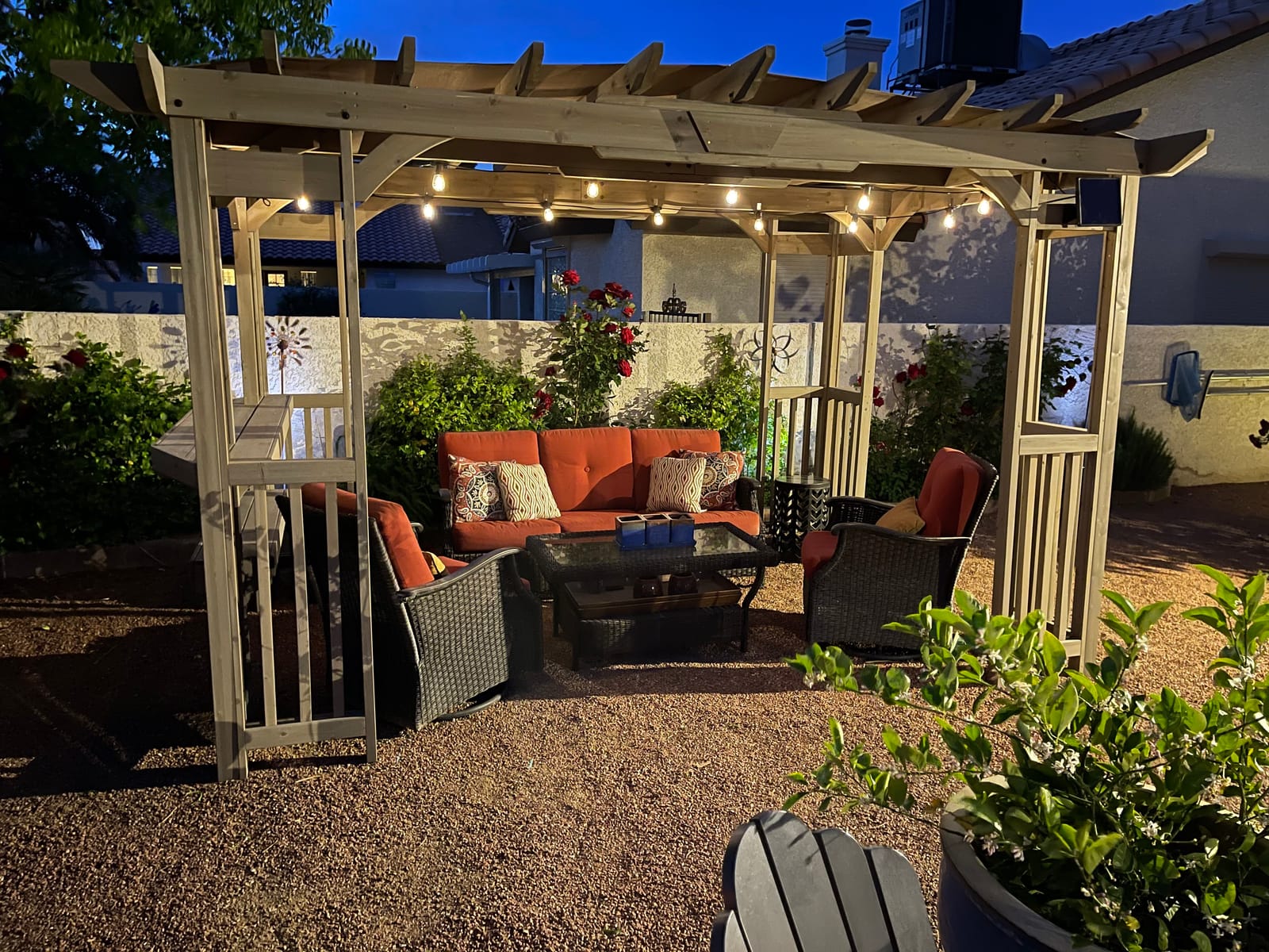Yardistry 10x14 Madison Cedar Pergola with Removable Snap-on Sunshade, Timber Gray Wood Stain customer photo 1