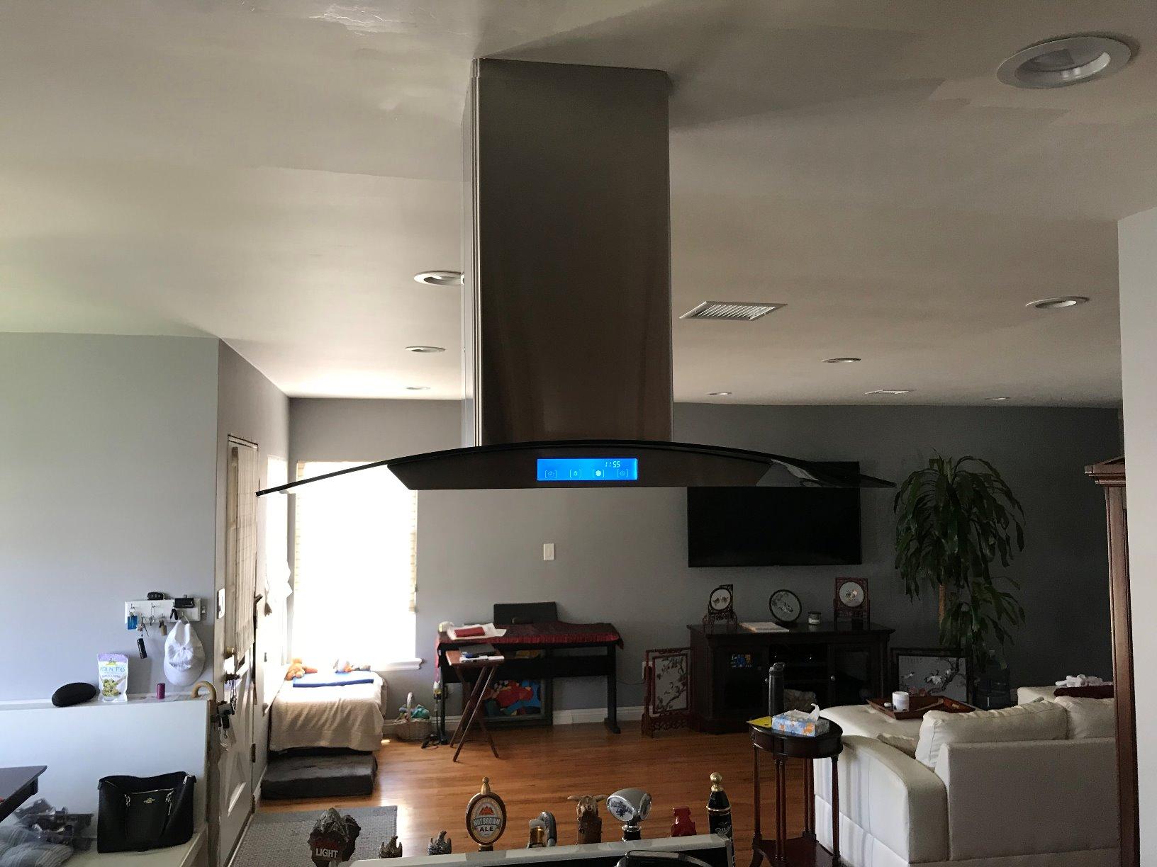 36 in. Lumin Coll 380 CFM Ducted Island Range Hood, LED, Stainless Steel customer photo 2