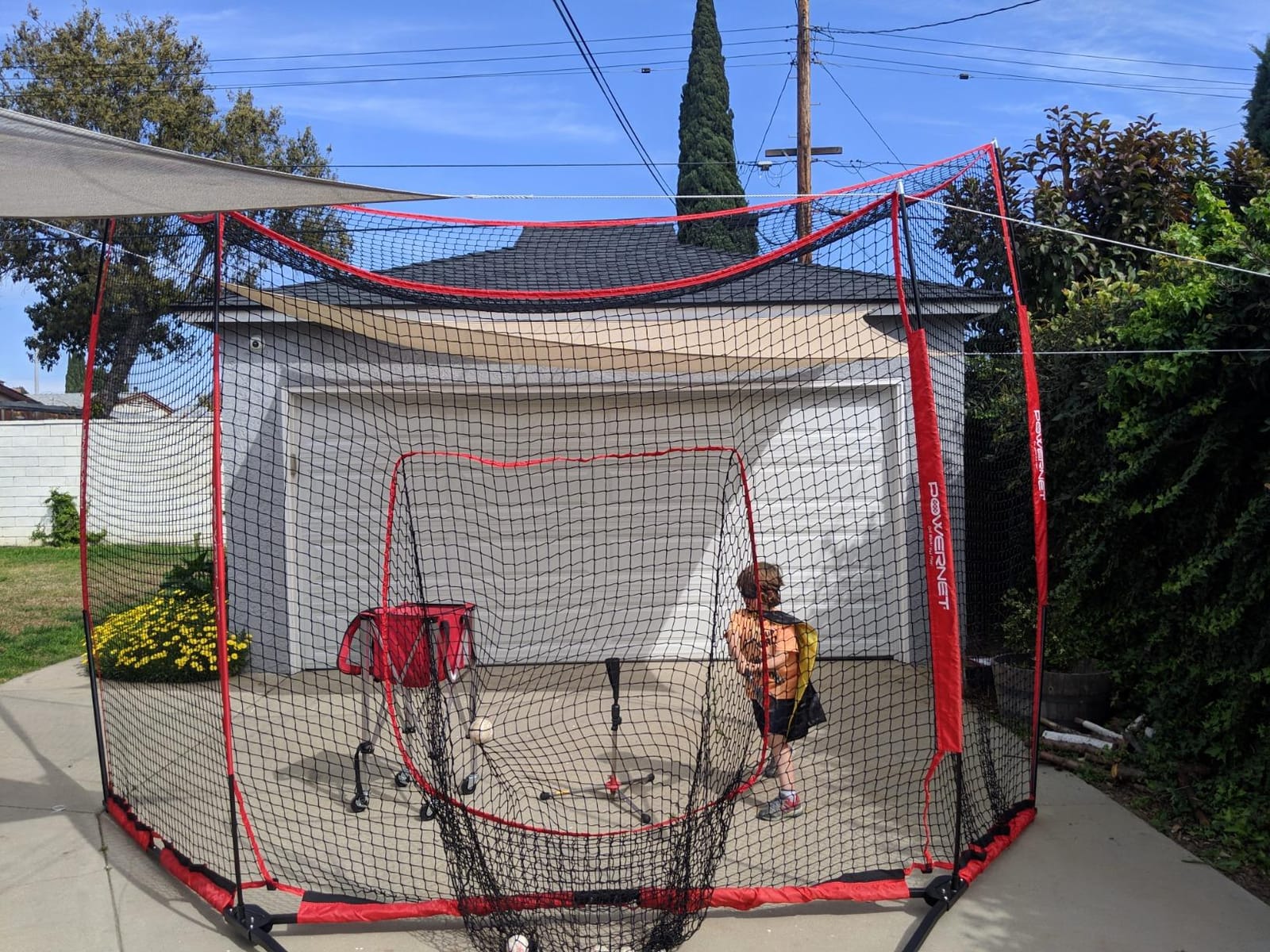 PowerNet Portable Baseball Backstop, 16 FT x 9 FT Collapsible Softball & Baseball Net for Batting & Pitching, Outdoor Batting Cage for Backyard customer photo 2