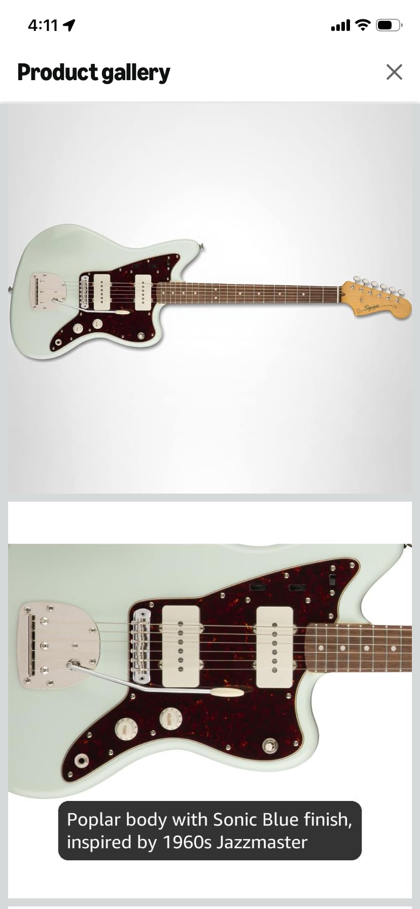 Squier Classic Vibe 60s Jazzmaster Electric Guitar, Sonic Blue customer photo 1