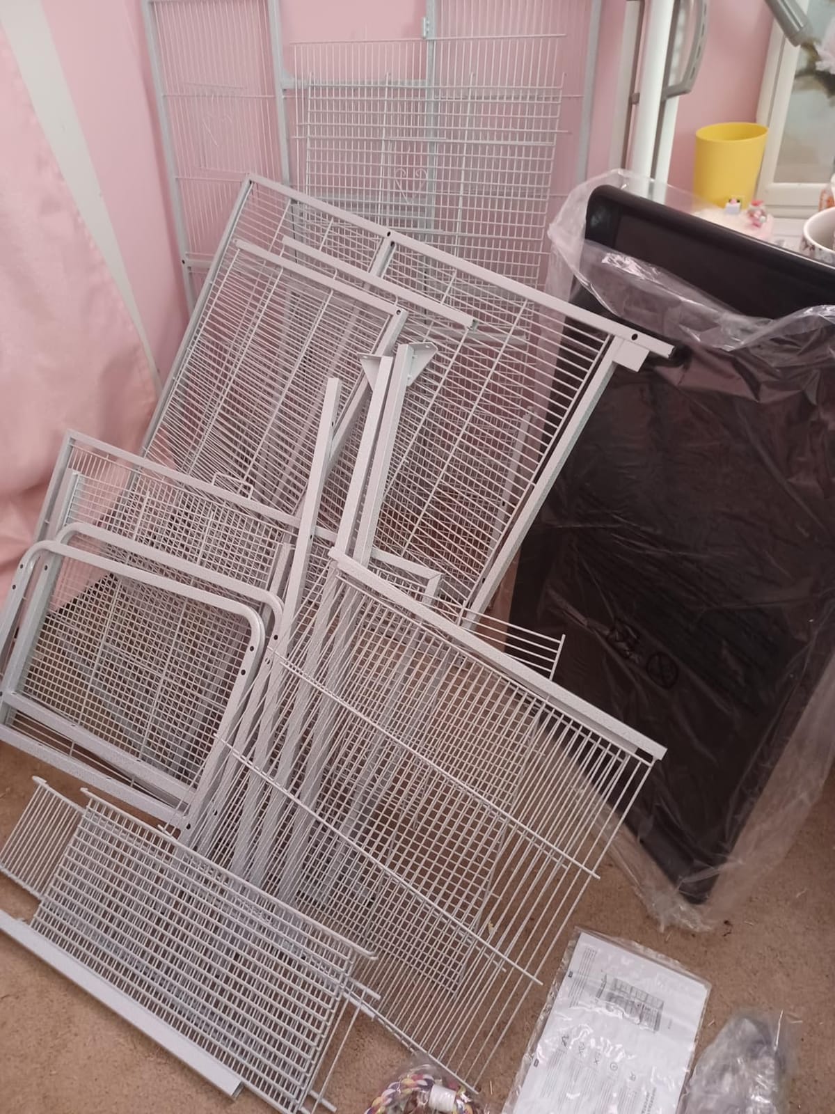 Yaheetech 69-Inch Extra Large Wrought Iron 3 Levels Ferret Chinchilla Sugar Glider Squirrel Small Animal Cage with Cross Shelves and Ladders, Black customer photo 1