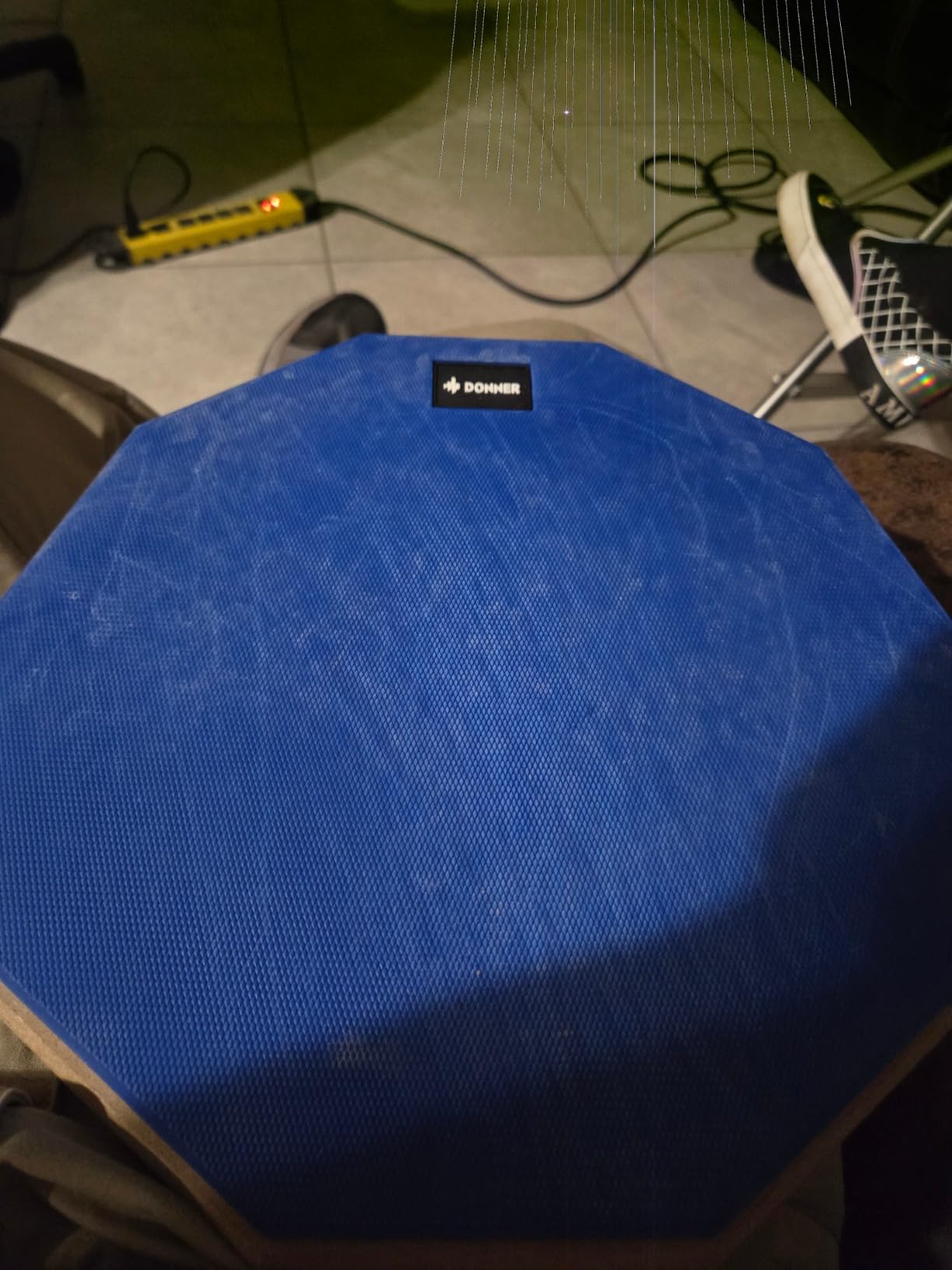 Donner 12 Inches Drum Practice Pad Silent Drum Pad Set Blue 2-Sided With Drum Sticks customer photo 1