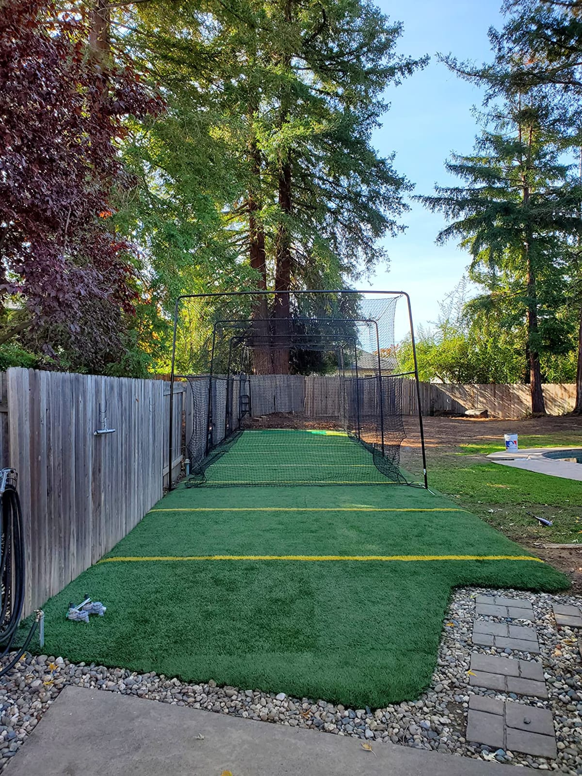 Skywalker Sports 40 Foot Competitive Batting Cages for Backyard or Indoor Baseball and Softball Collapsible Black Frame and Net customer photo 1