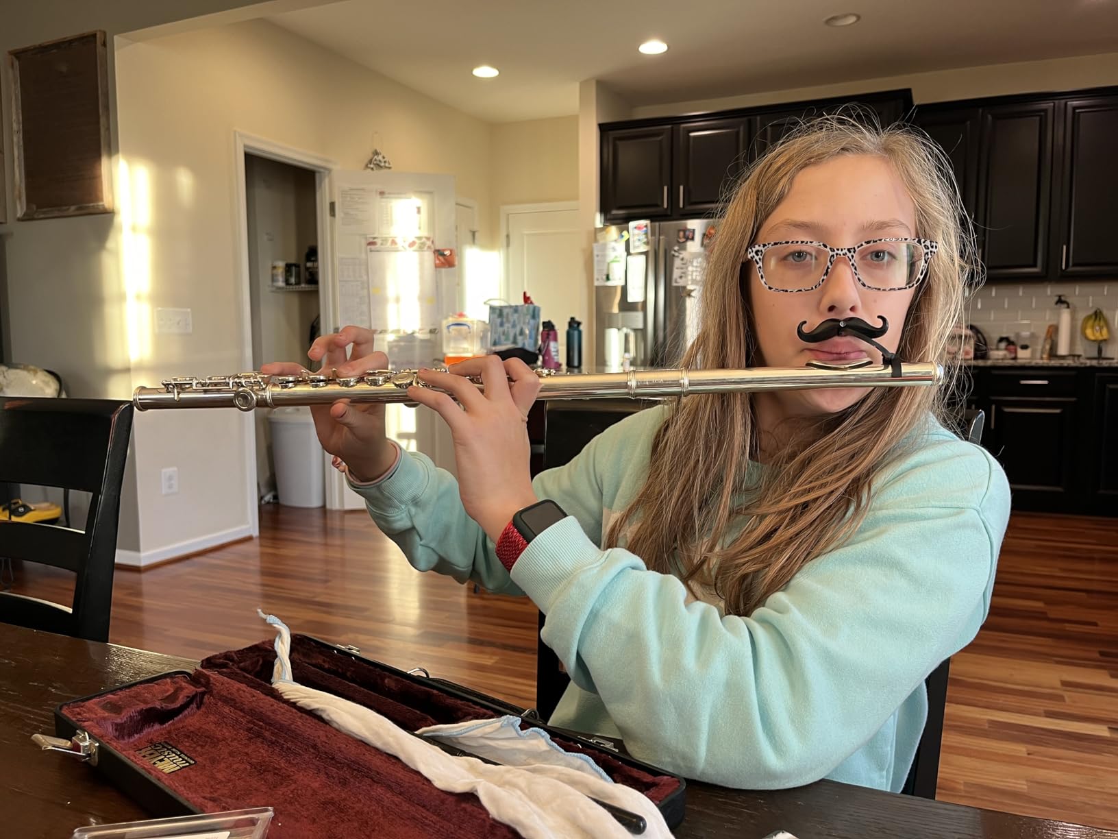 Flute-stache - The Original Clip-on mustache for Flute by Brasstache customer photo 1