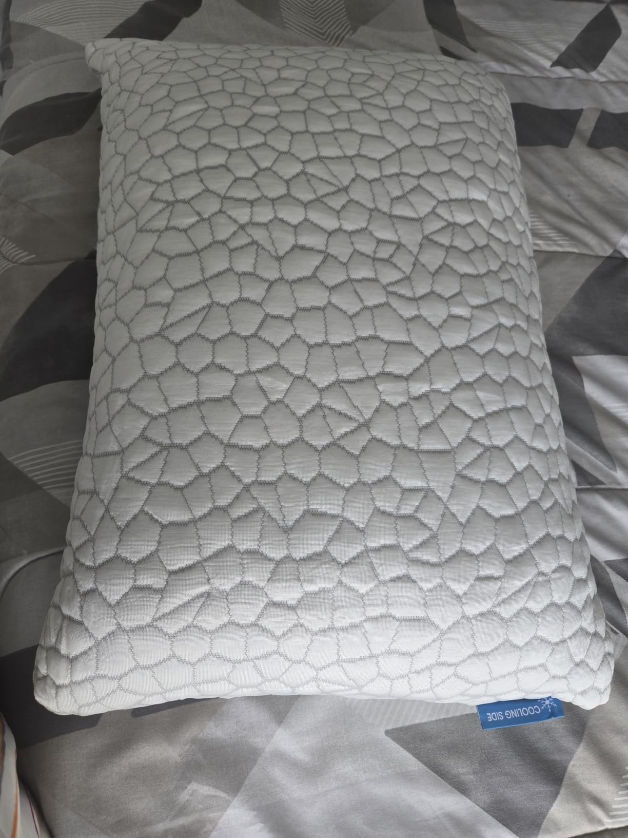 SUPA MODERN Cooling Pillow Queen Size Set of 2, CertiPUR-US Shredded Memory Foam Pillows for Sleeping, Cool Bed Pillows for Hot Sleepers, Adjustable Firm Pillow for Side,Back,Stomach Sleepers customer photo 1