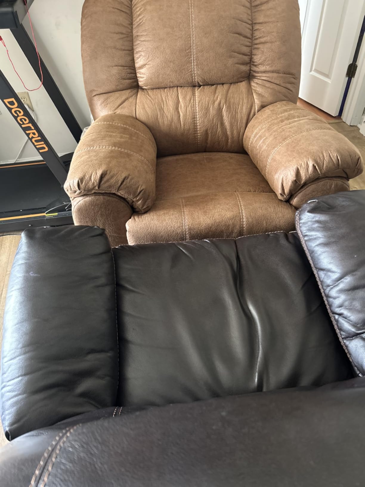 Signature Design by Ashley McGann Brown Rocker Recliner Chair, Walnut customer photo 2