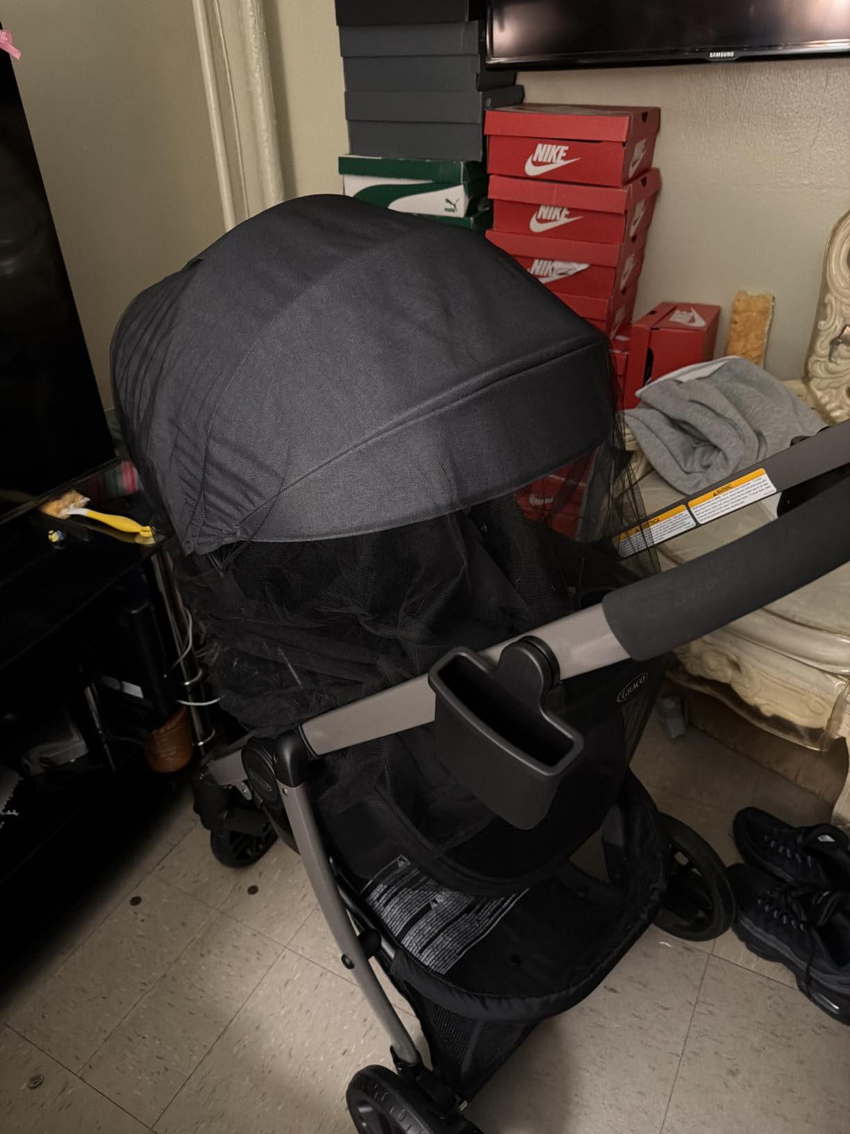 Graco Modes Pramette Travel System, Car Seat and Stroller Combo, Includes SnugRide LX Infant Car Seat and Baby Stroller, 3 Modes: Car Seat Carrier, Pramette, Toddler Stroller, Ellington customer photo 2