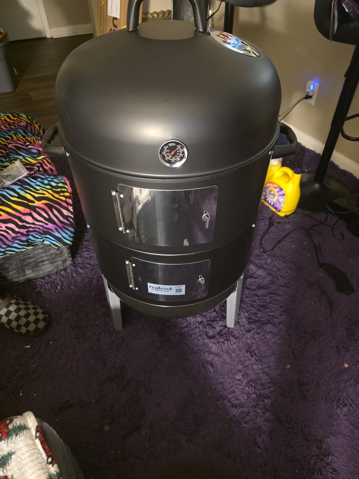 Realcook Charcoal BBQ Smoker Grill - 20 Inch Vertical Smoker customer photo 1
