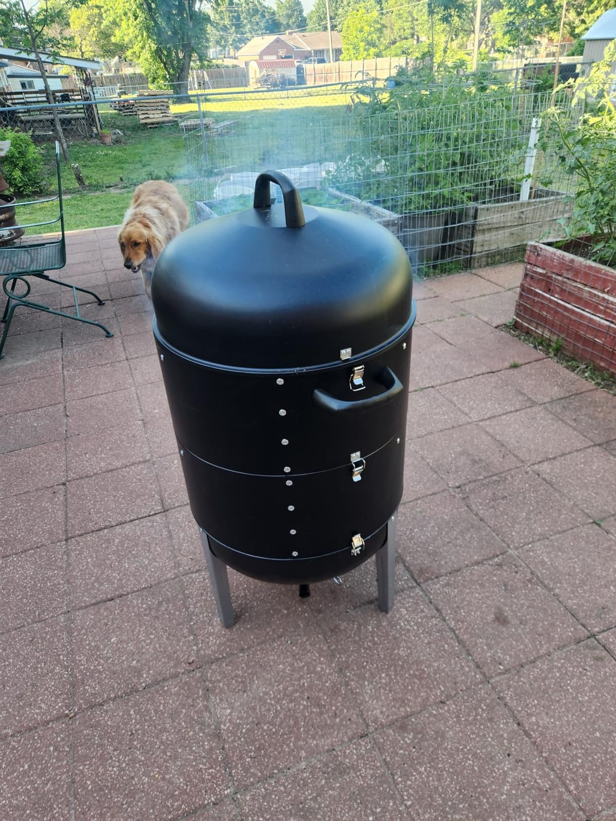Realcook Charcoal BBQ Smoker Grill - 20 Inch Vertical Smoker customer photo 2