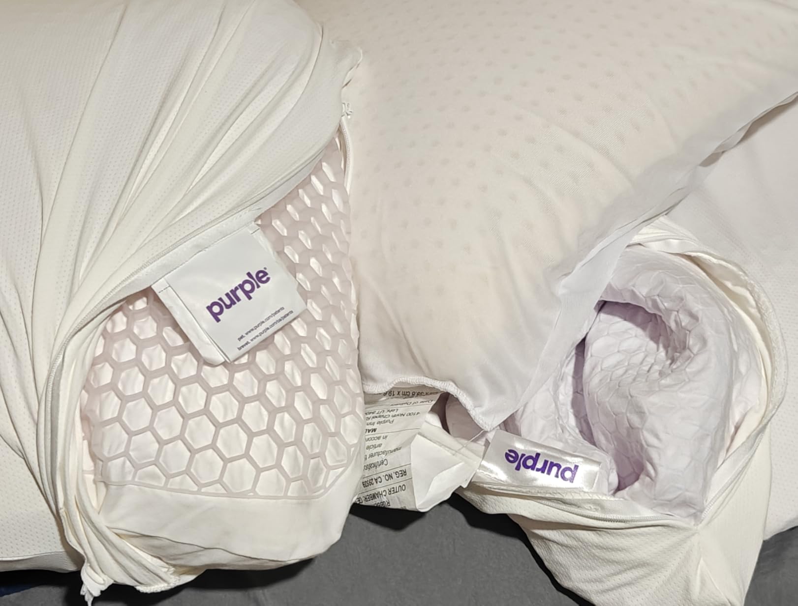 Purple Harmony Pillow - Medium Loft, Standard Size, Cooling Gel Neck Pillow customer photo 2