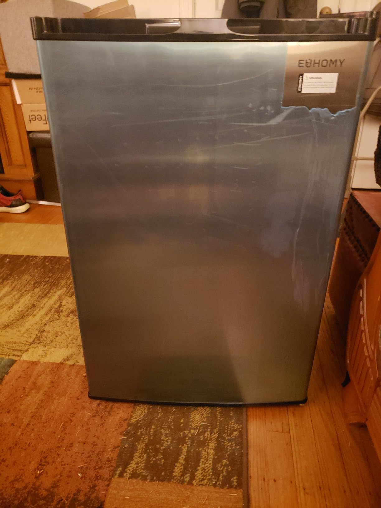 EUHOMY 3.0 Cu.ft Upright Freezer, Reversible Door Mini Freezer, Silver customer photo 2