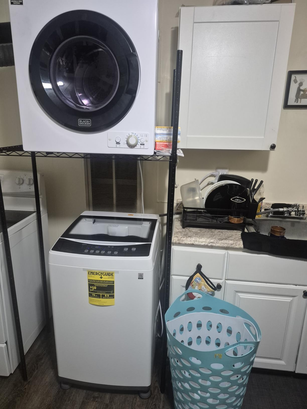 BLACK+DECKER 2.65 Cu. Ft. Portable Dryer, 8.8 lb. Capacity, BCED26, White customer photo 2