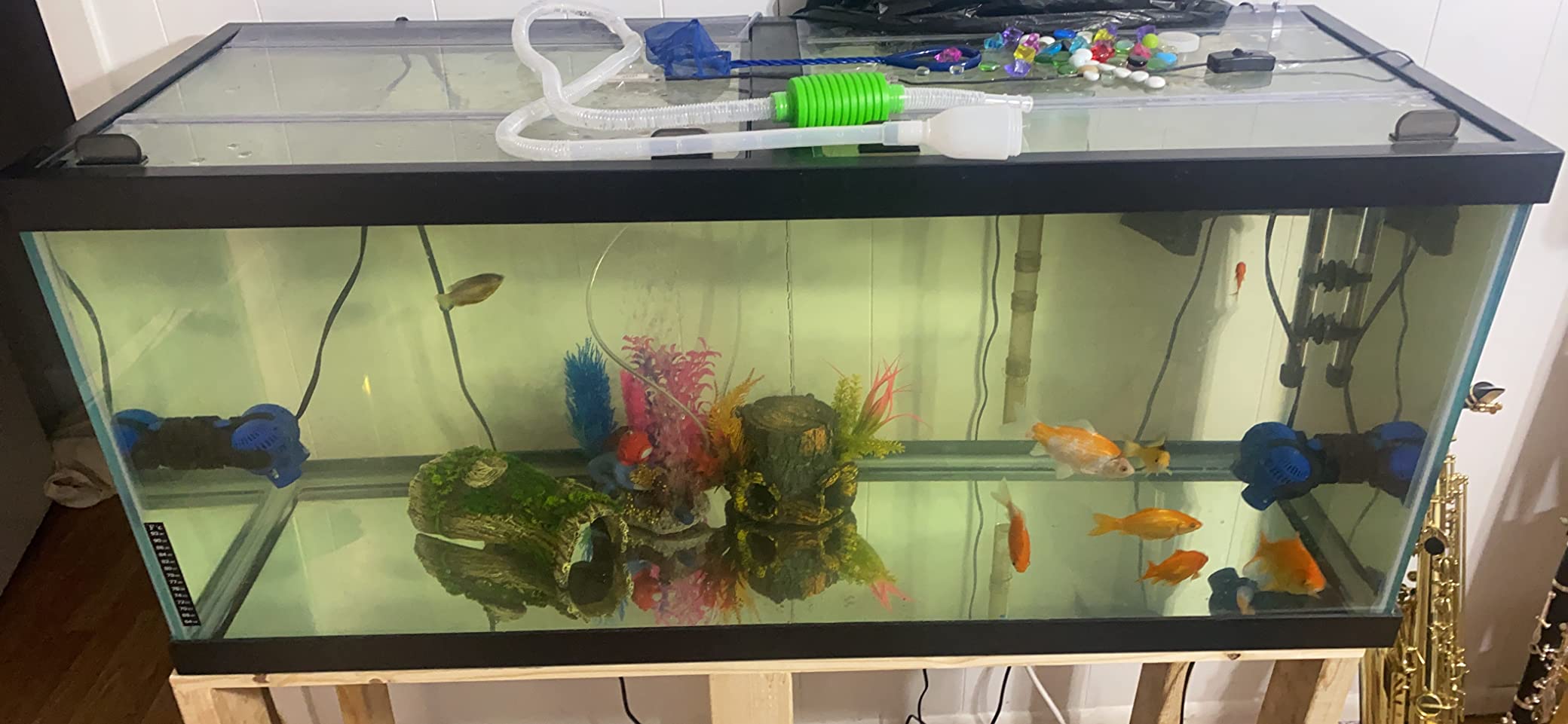 Lukovee Automatic Fish Feeder, Feeding Time Display, 200ML Capacity, USB customer photo 1