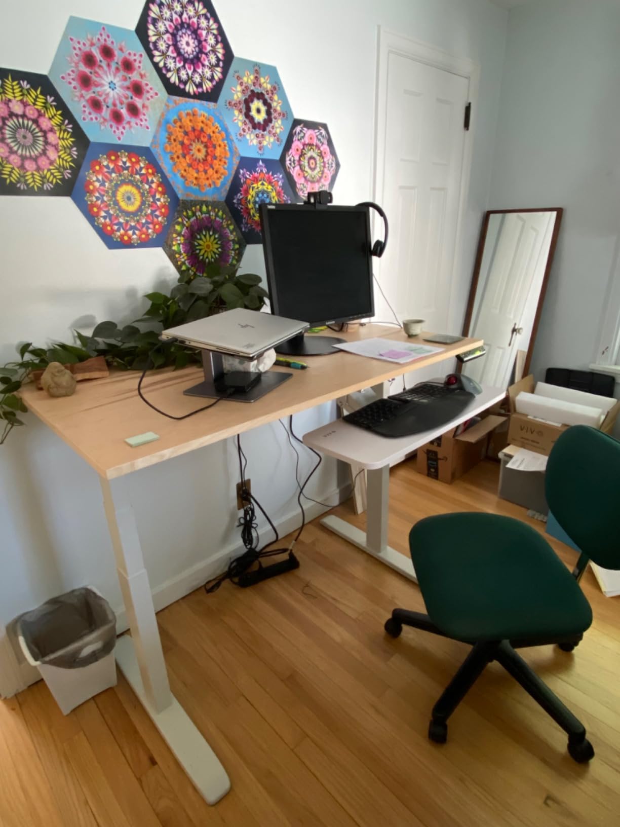 Fromann Dual Motor Standing Desk Frame 3 Tier Legs Sit Stand up Electric Height Adjustable Desk Base for Home and Office (Grey) customer photo 1