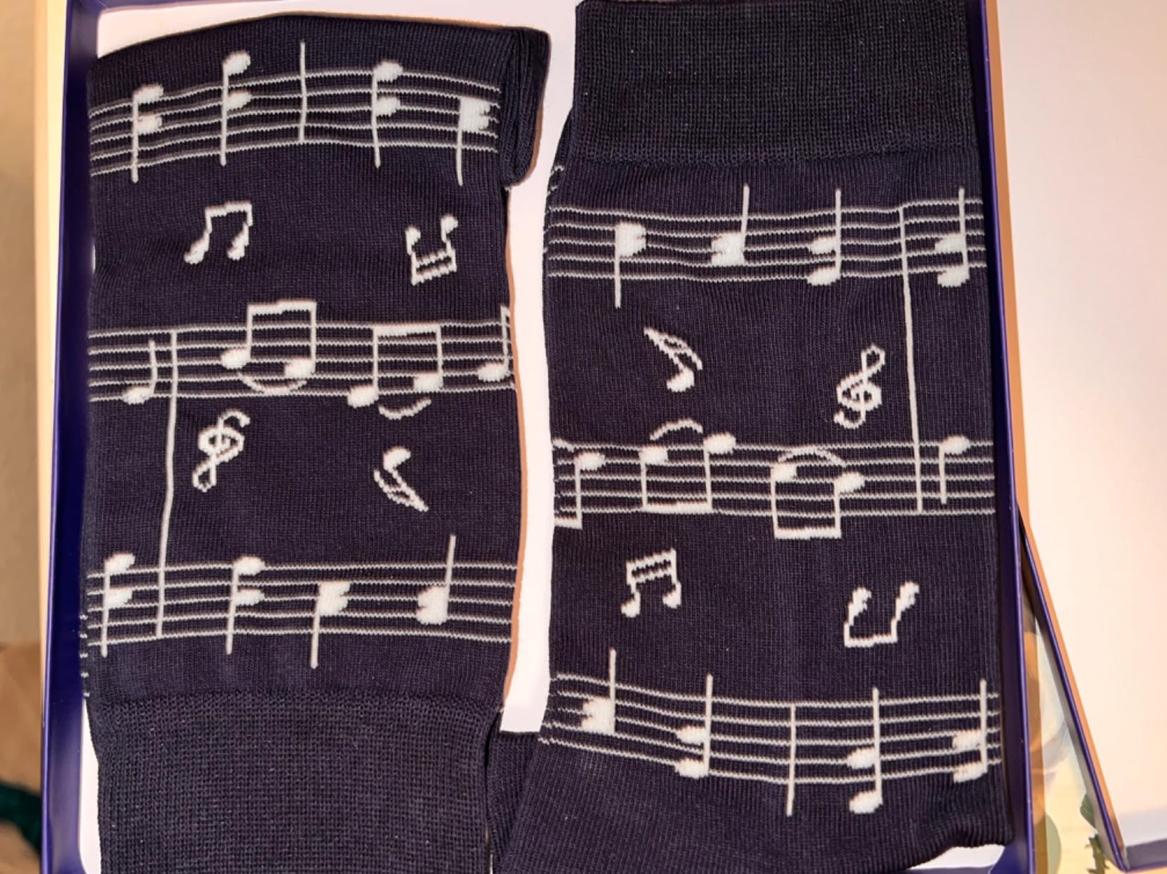 HAPPYPOP Music Note Gifts for Men - Novelty Guitar Piano Socks, Drum Gifts for Music Lovers customer photo 2