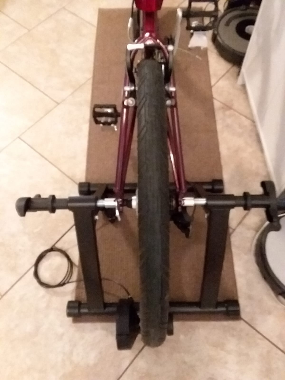 BalanceFrom Bike Trainer Stand Steel Bicycle Exercise Magnetic Stand with Front Wheel Riser customer photo 1