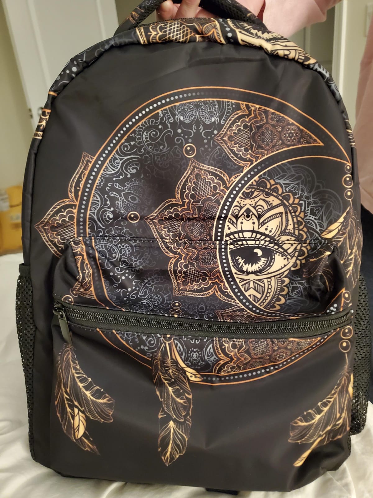 ALAZA Punk Skull Rolk Music & Guitar Large Backpack Personalized Laptop iPad Tablet Travel School Bag with Multiple Pockets customer photo 1