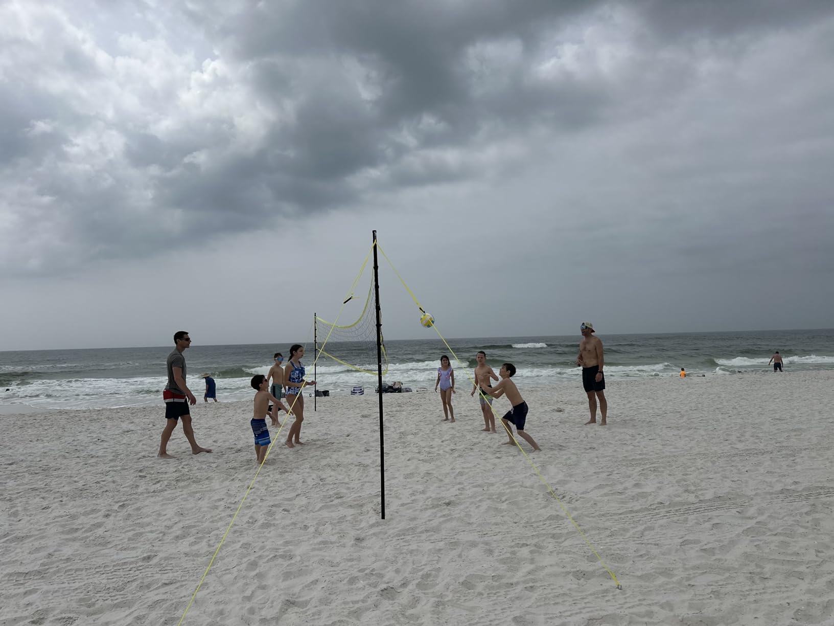 Outdoor Volleyball Net for Backyard, 32FT Anti-Sag Net with Steel Poles customer photo 2
