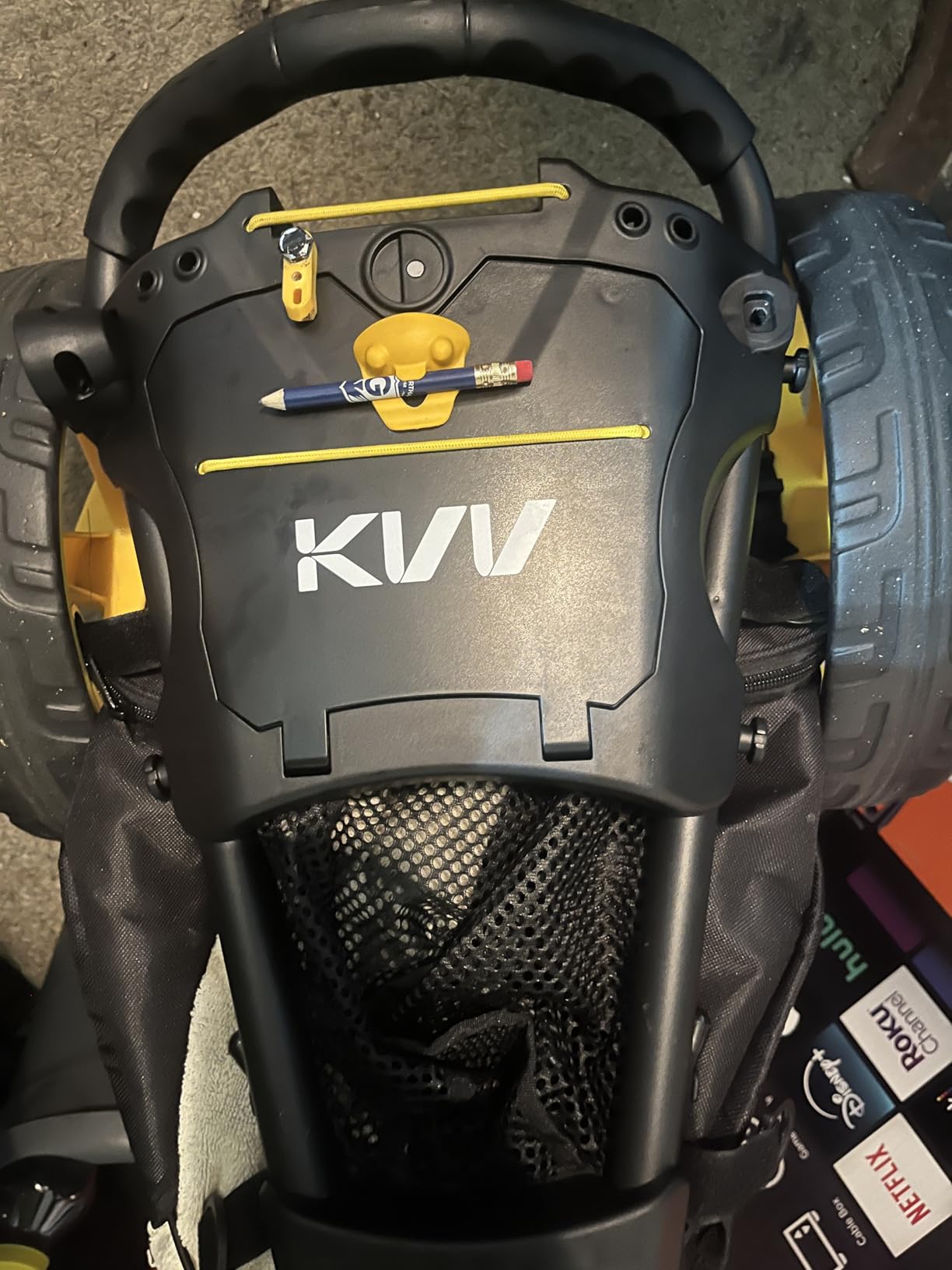 KVV 3 Wheel 360 Rotating Front Wheel Golf Push Cart Open and Close in ONE Second-Free Umbrella Holder Included customer photo 2