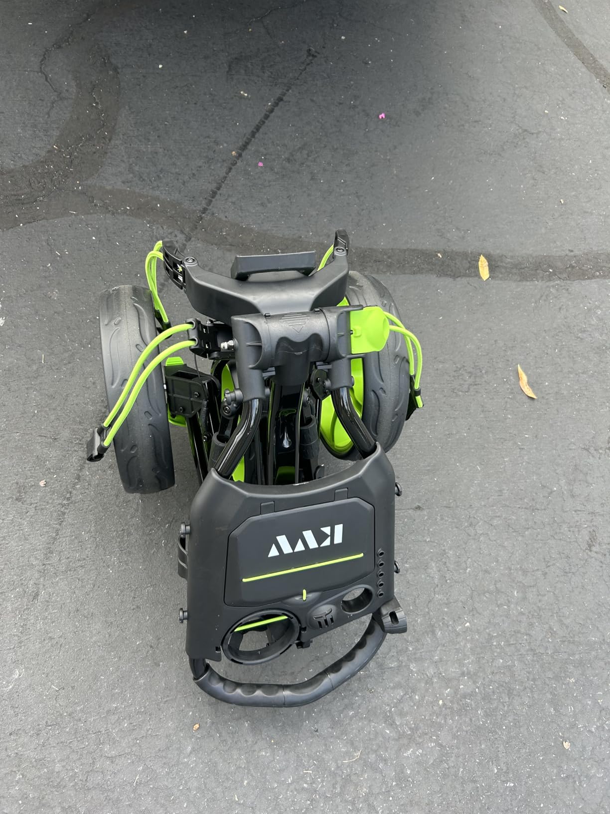 KVV 3 Wheel Foldable/Collapsible Golf Push Cart Ultra Lightweight Smallest Folding Size, New-Version Scorecard Holder Umbrella Holder Included customer photo 2