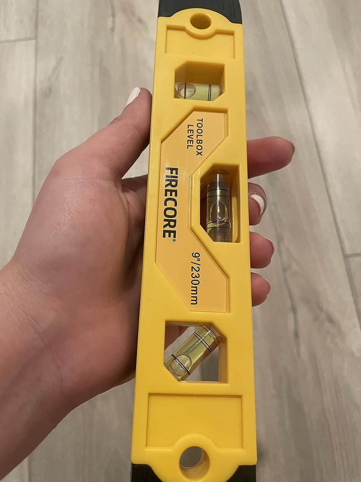 Torpedo Level Magnetic, Firecore 9 Inch Shockproof Small Leveler Tool with 3 Bubble Spirit Level 45 90 180 Degree, Construction Levelers for Hanging Pictures Install Shelf Home Renovation customer photo 2