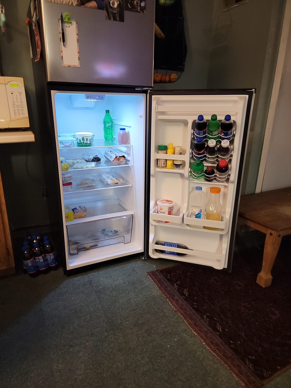 Galanz GLR12TS5F Refrigerator, Dual Door Fridge, Adjustable Electrical Thermostat Control with Top Mount Freezer Compartment, 12.0 Cu.Ft, Stainless Steel, 12 customer photo 2