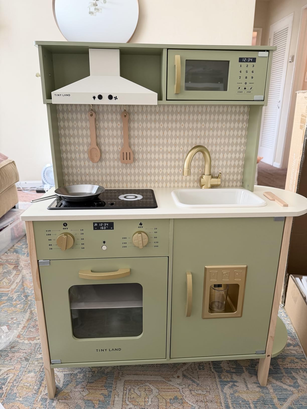 Tiny Land Play Kitchen for Kids – Real Lights, Sounds & Adjustable Height customer photo 2