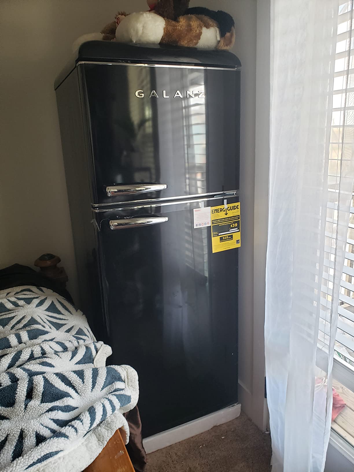 Galanz GLR10TBEEFR Retro Refrigerator with Top Freezer Frost Free, Dual Door Fridge, Adjustable Electrical Thermostat Control, 10 cu ft White customer photo 2