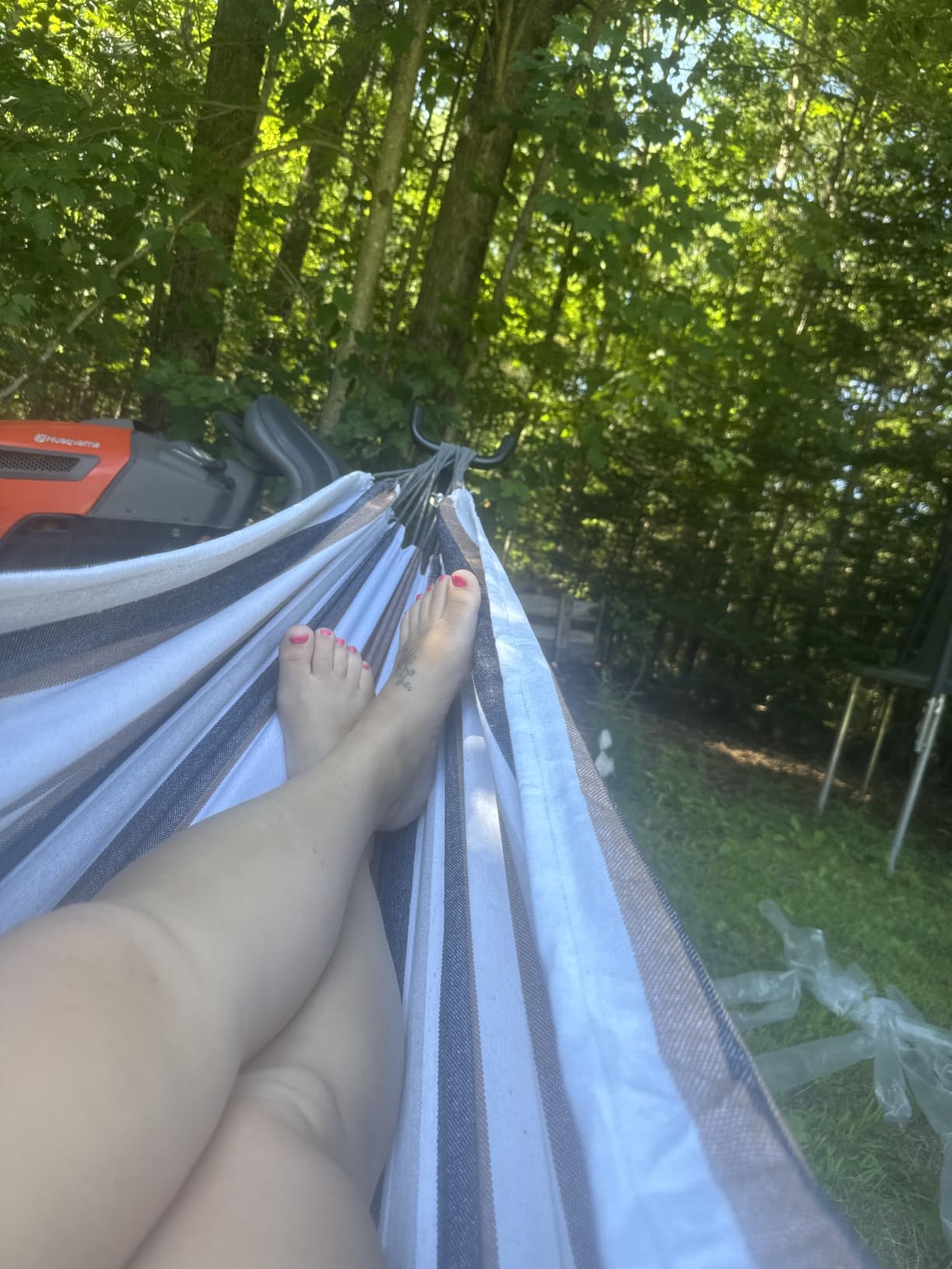PNAEUT Double Hammock with Stand for Outside, Heavy-Duty, Portable (Coffee) customer photo 1