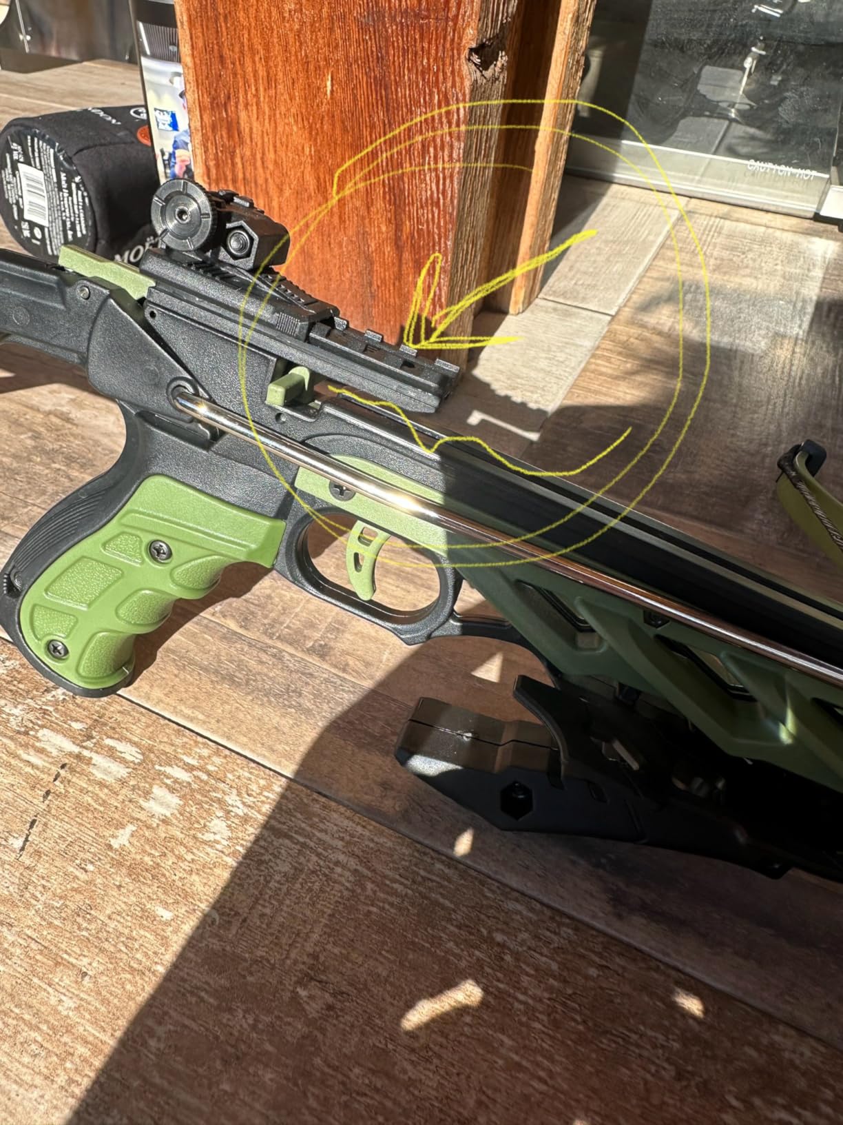 80lbs Green Black 225+ FPS Self Cocking Pistol Crossbow + 3pc Arrows Hunting Grip Bow New customer photo 2