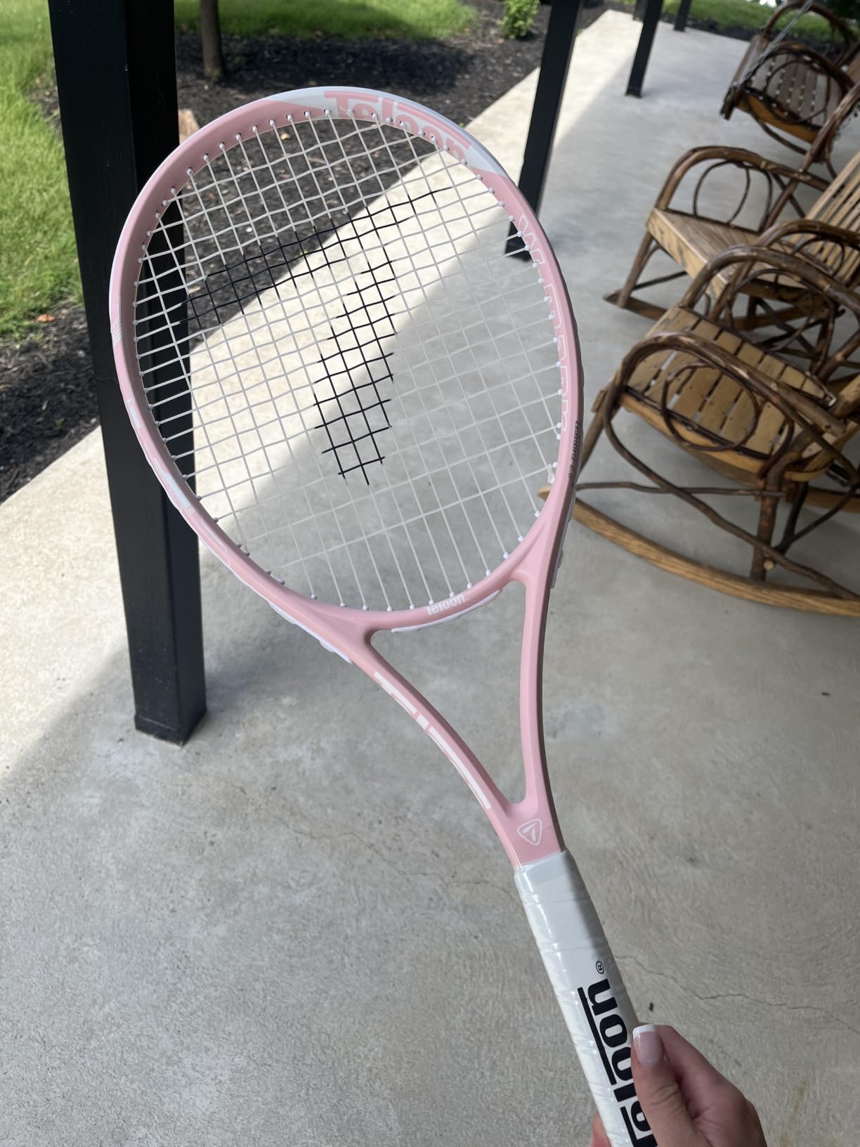 Teloon Recreational Adult Tennis Rackets-27 inch Tennis Racquet for Men and Women College Students Beginner Tennis Racket. customer photo 2