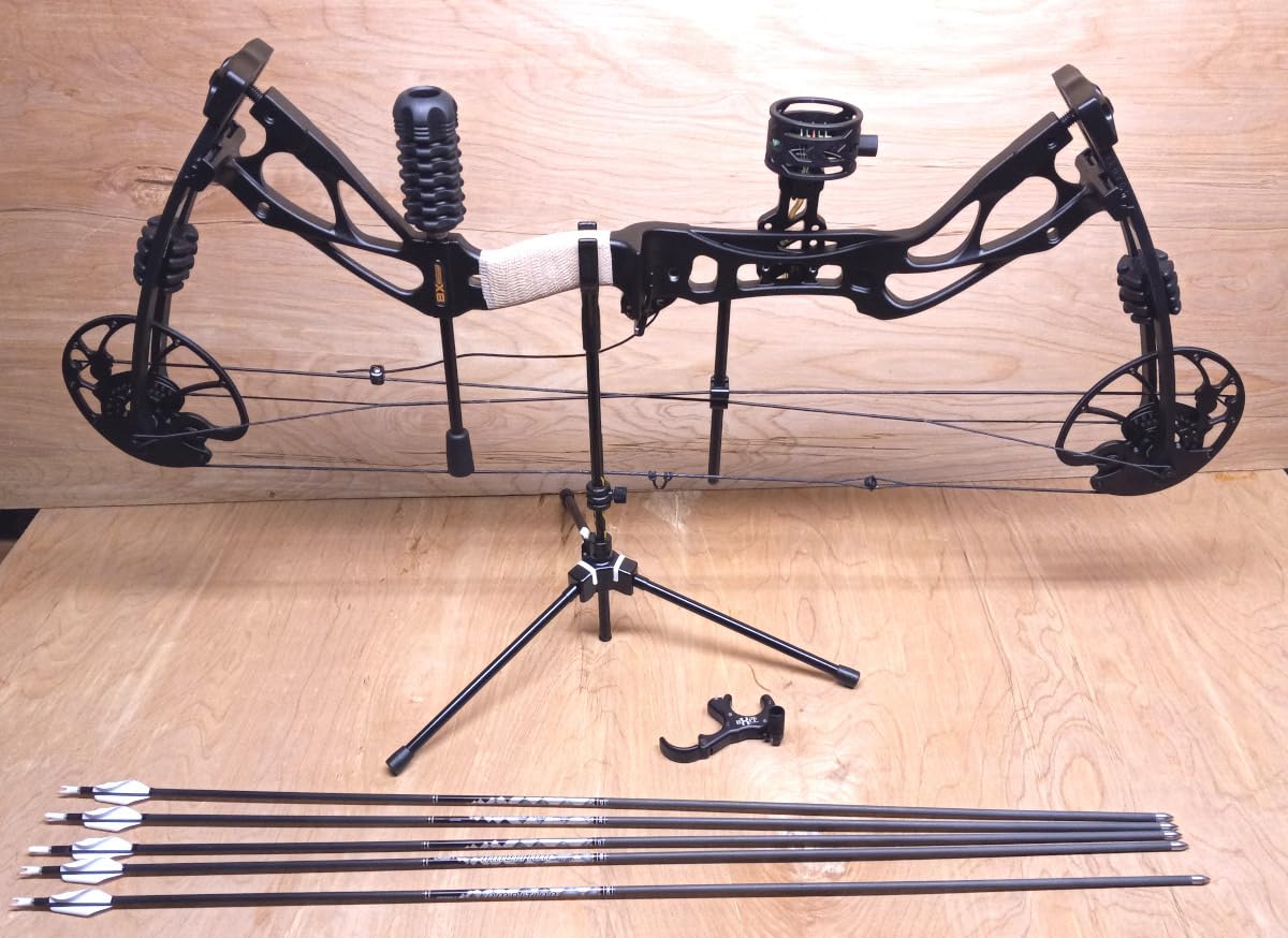 Sanlida Archery Dragon X8 RTH Compound Bow Package for Adults and Teens,18”-31” Draw Length,0-70 Lbs Draw Weight,up to IBO 310 fps,No Bow Press Needed,Limited Life-time Warranty,RH Only customer photo 1