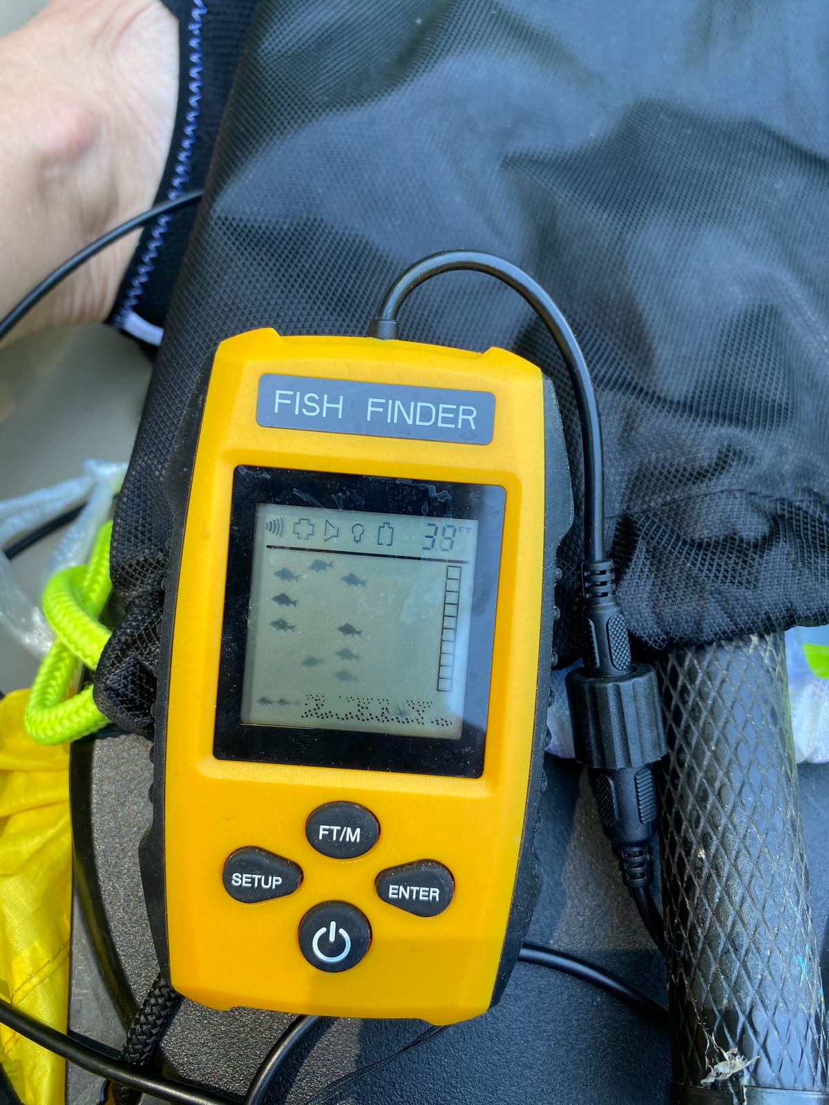 Handheld Fish Finder Portable Fishing Kayak Fishfinder Fish Depth Finder Fishing Gear with Sonar Transducer and LCD Display customer photo 1