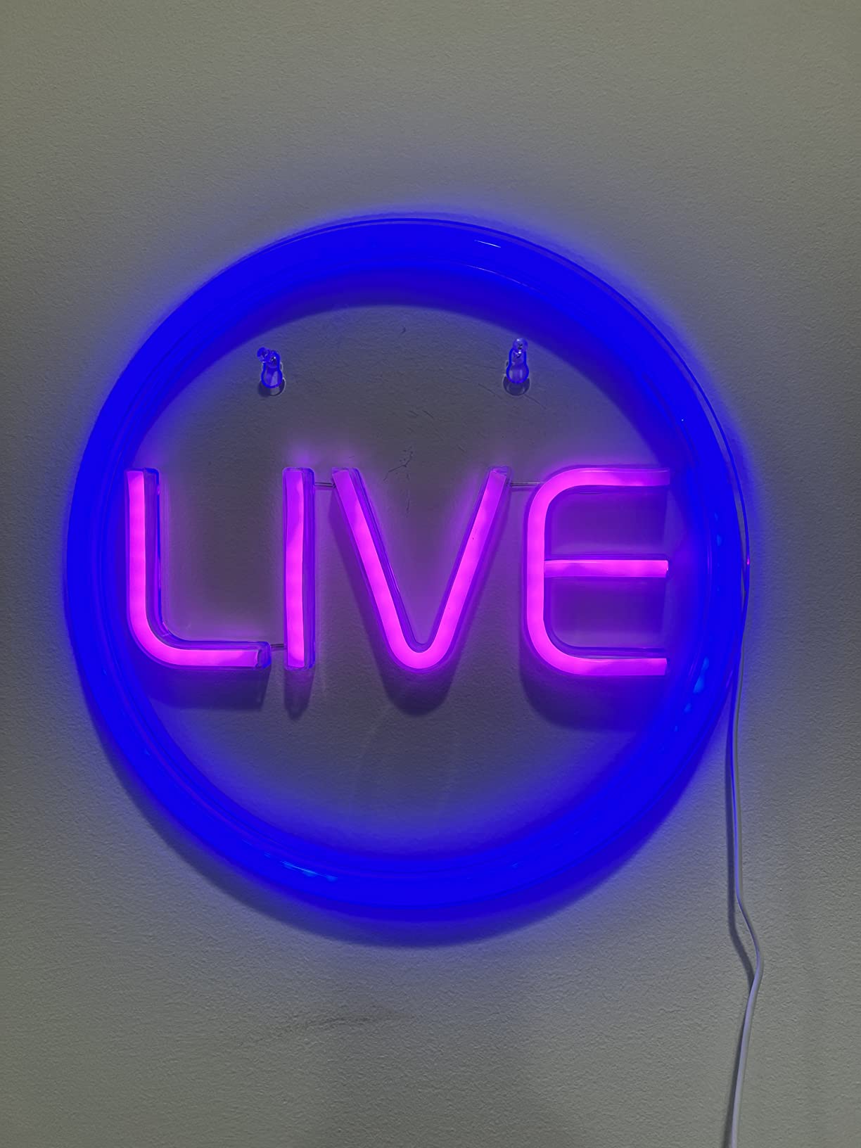 Lumoonosity Live Neon Sign - Blue&Pink LED On Air Light for Streamers/Influencers/Gamers - Streaming/Recording Live Neon Signs for Studio, Game Room, Bedroom customer photo 2