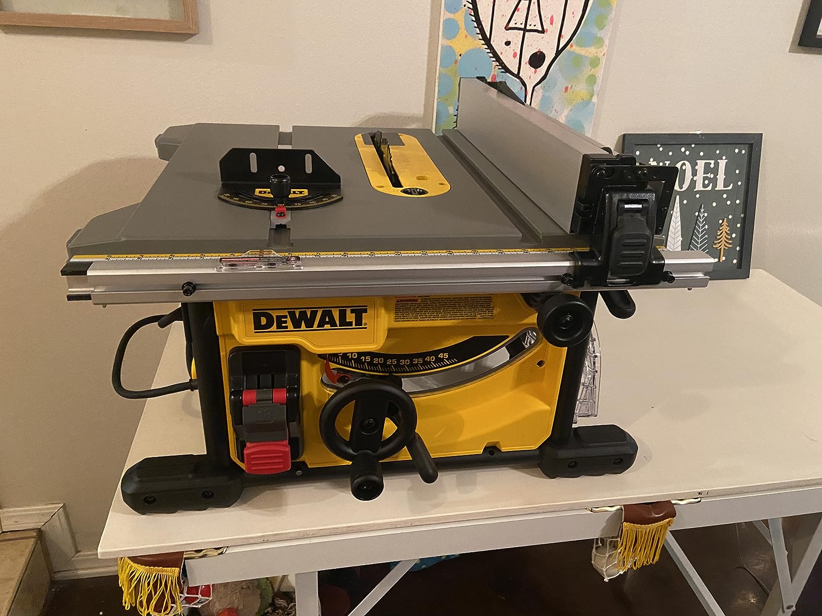 DEWALT Portable Table Saw with Stand, 8-1/4 inch, up to 48-Degree Angle Cuts (DWE7485WS) customer photo 2