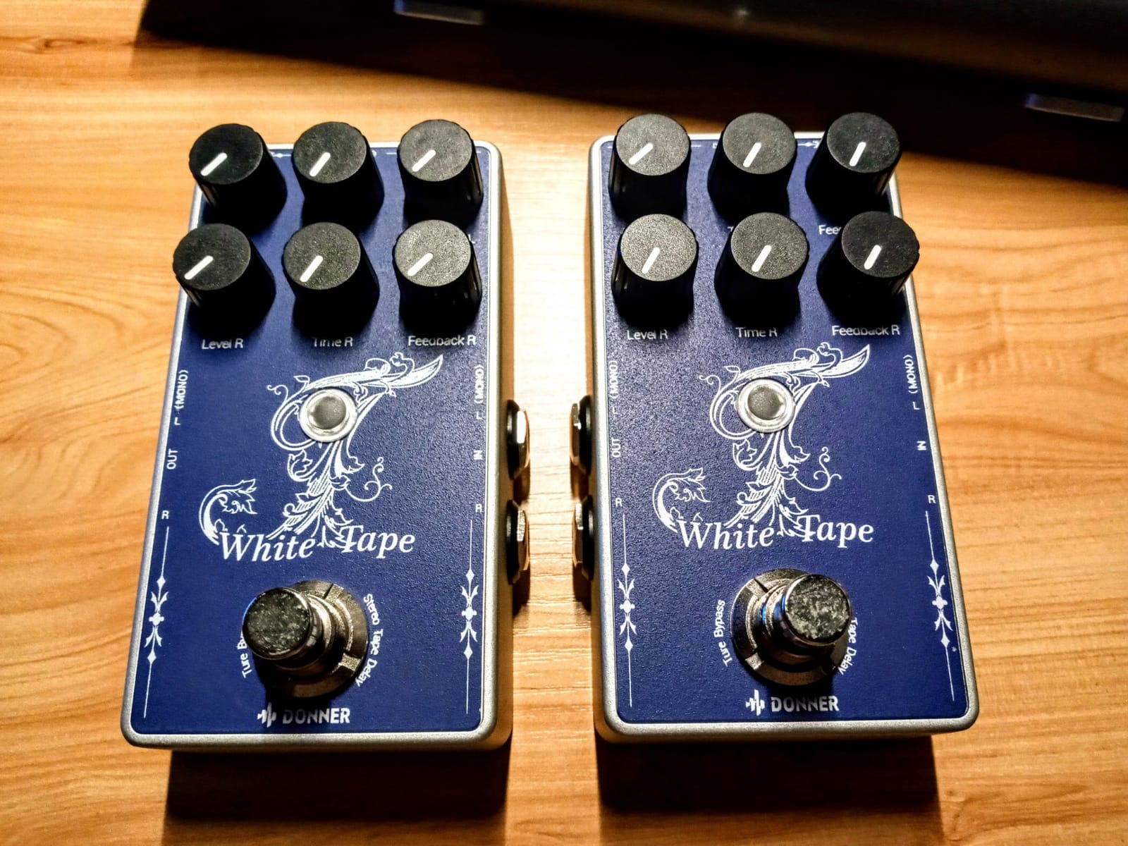Donner White Tape Stereo Delay Pedal, Analog Delay with Echo Effect, True Bypass, 2 Independent Channels for Electric Guitar, Bass, Synth, Drum Machine customer photo 2