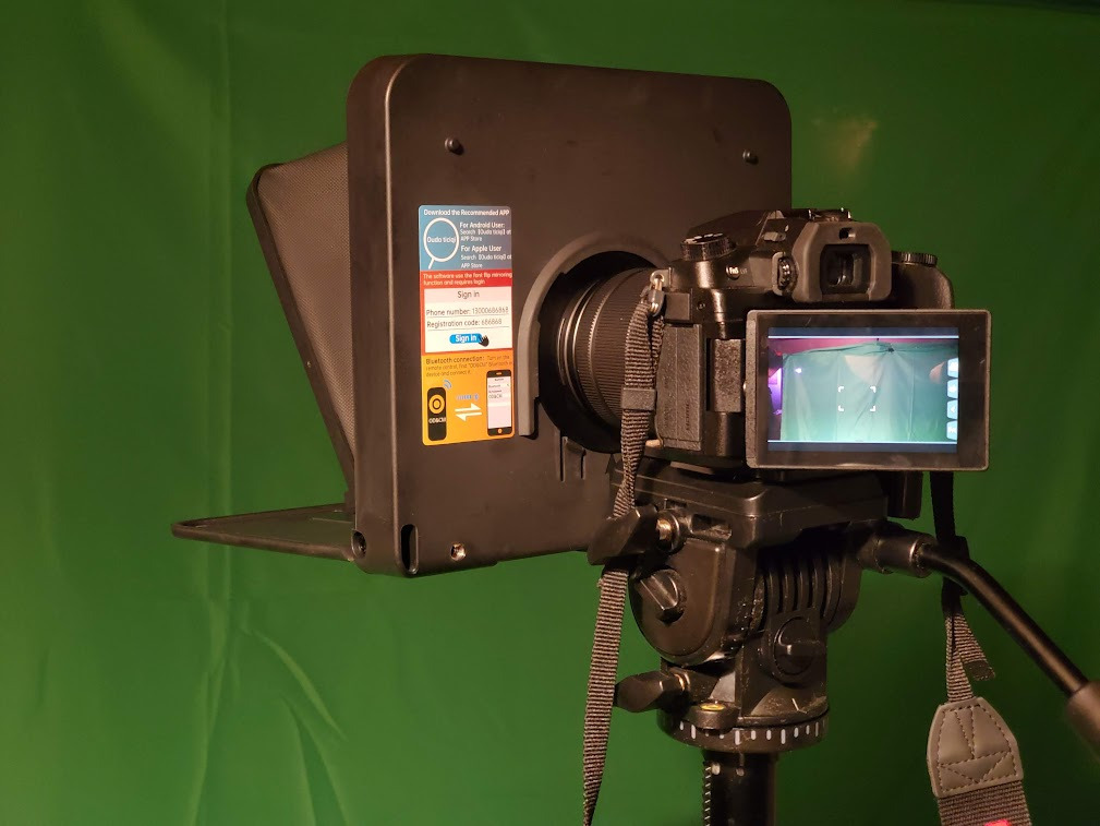 LENSGO 9.7” Teleprompter for Camera iPad Tablet Smartphone w/Remote Control, APP Compatible with iOS & Android System for Online Teaching Vlogger Live Streaming Interview, Fold in One Sec customer photo 2