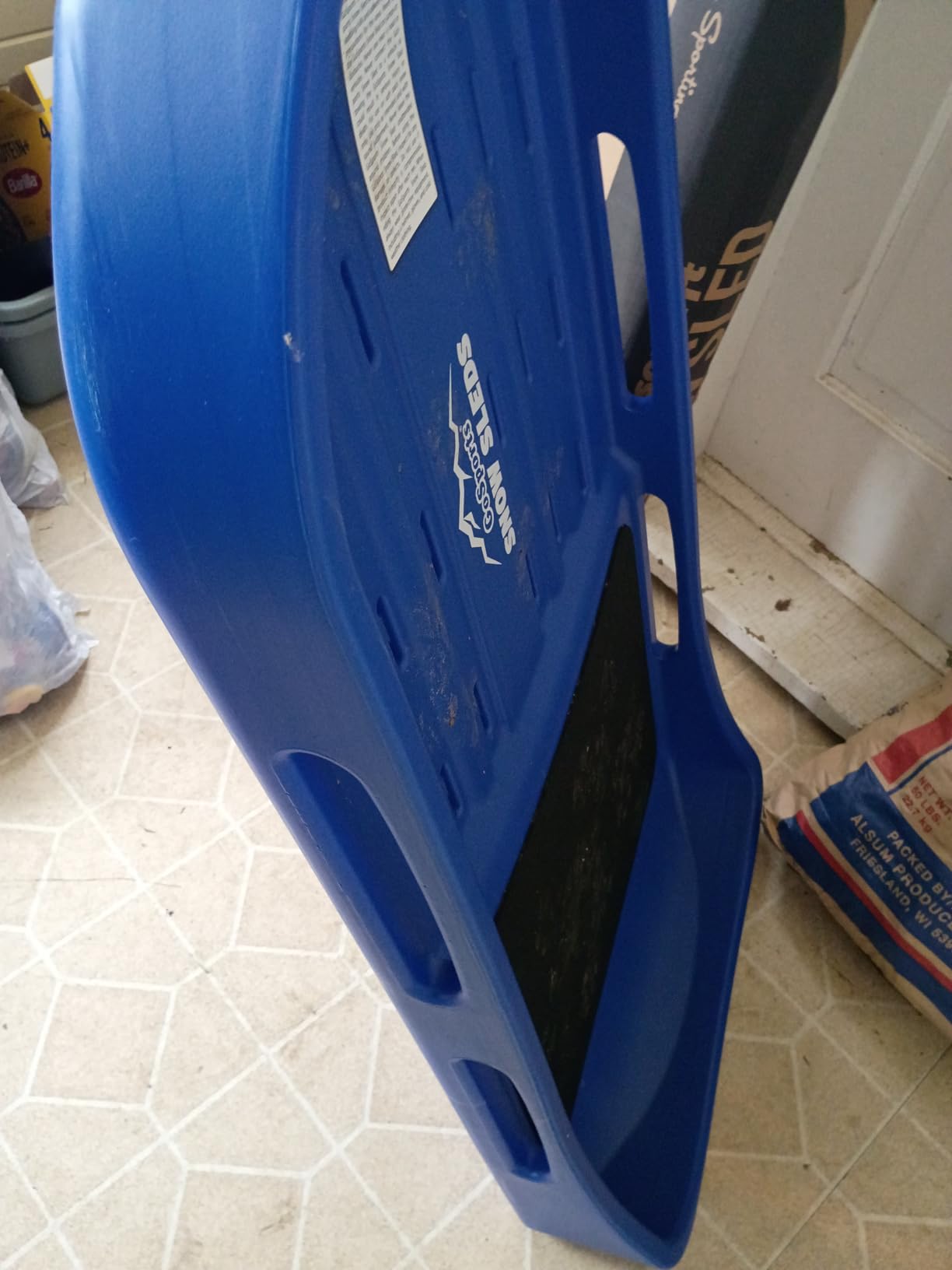 GoSports 2 Person Premium Snow Sled - Choose Red or Blue - Double Walled Construction, Pull Strap and Padded Seat customer photo 2
