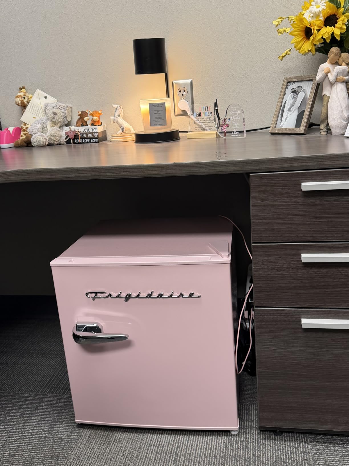 FRIGIDAIRE Black Retro Mini Refrigerator-Energy Saving-Adjustable Thermostat Control-Side Mounted Bottle Opener-Ideal for Dorm, Office, RV, Garage, Apartment 1.6 Cubic Feet customer photo 1