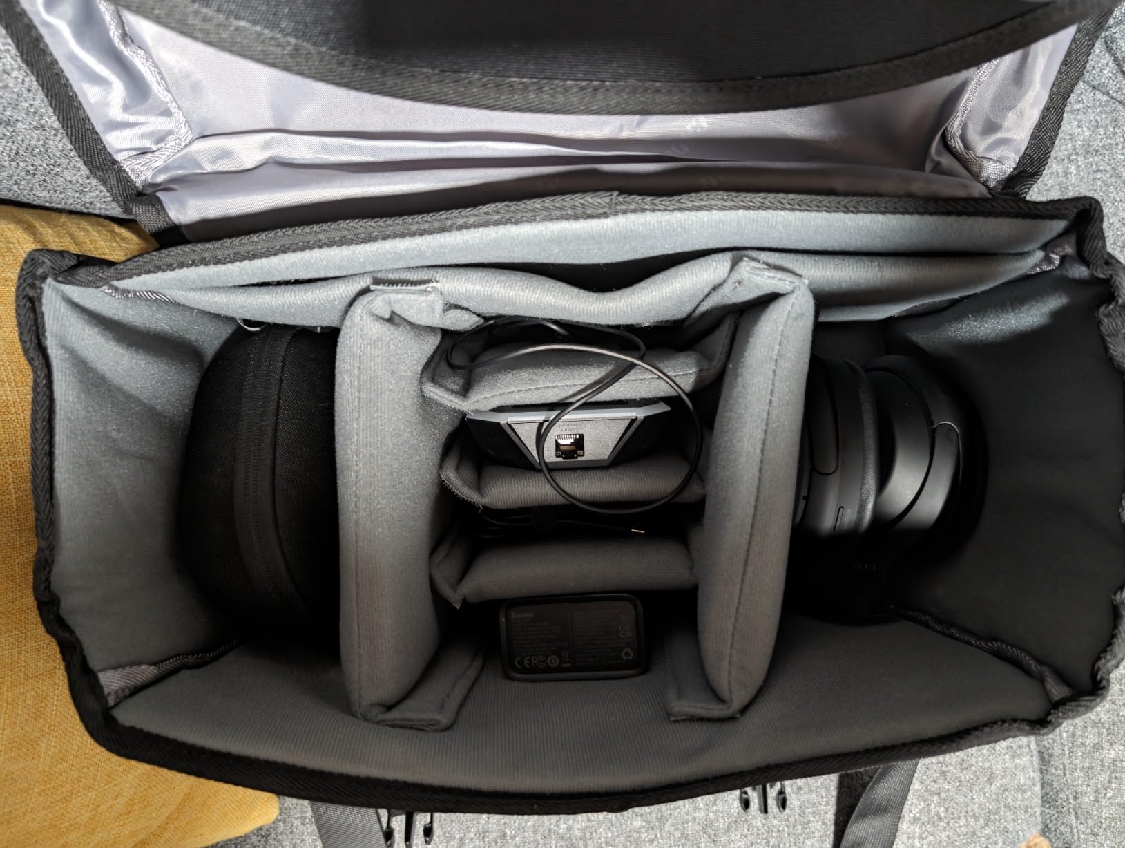 CADeN Camera Bag Case Shoulder Messenger Bag with Tripod Holder Compatible for Nikon, Canon, Sony, DSLR SLR Mirrorless Cameras Waterproof (Black, Large) customer photo 1