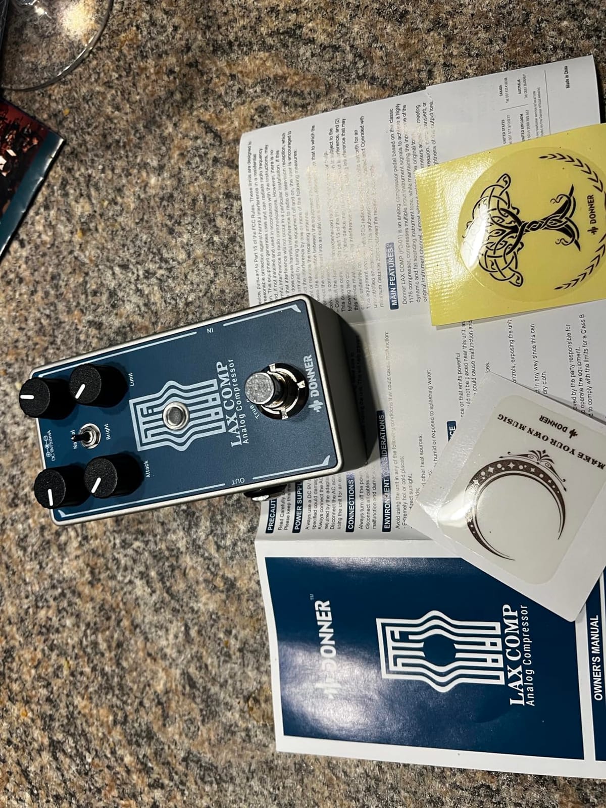 Donner Compressor Guitar Pedal, Lax Comp Compressor Pedal for Electric Guitar and Bass, Classic Peak Limiter Style Compressor with 2 Band EQ Boost Effect Pure Analog True Bypass customer photo 2