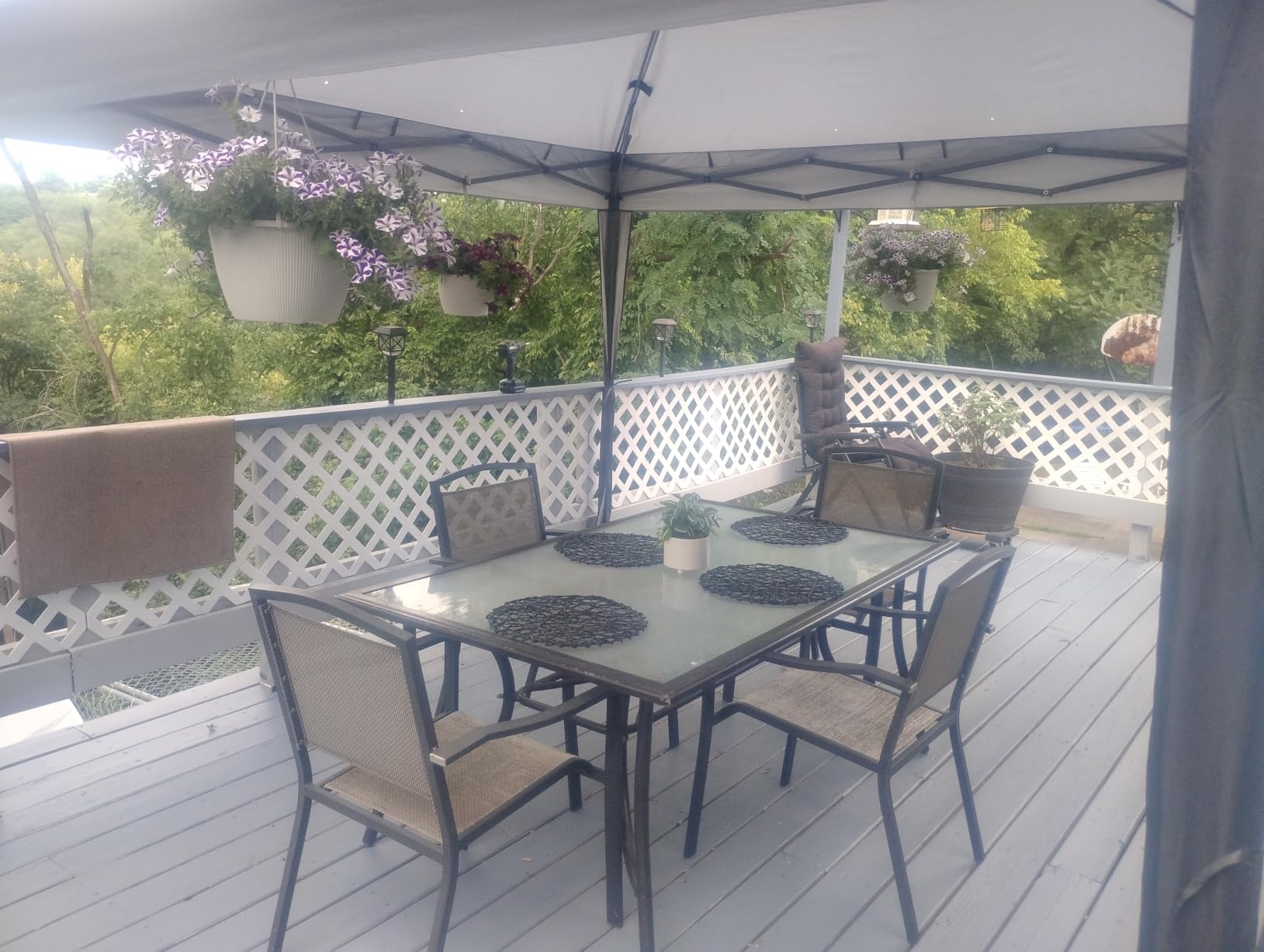 MASTERCANOPY 11x11 ft Pop Up Gazebo with Netting Screen Walls, Brown customer photo 1