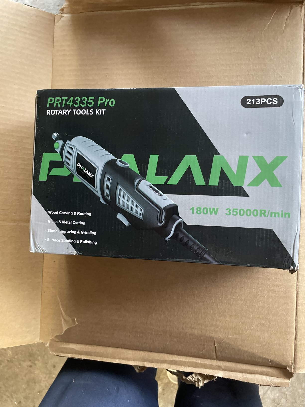 180W Rotary Tool Kit, 1.5-Amp PHALANX 6 Variable Speed with Flex Shaft, 8000-32000RPM Multi-Tool& 139pcs Accessories Kit, Power Multiuse Set Prefect for Crafting Projects and DIY Creations… customer photo 2
