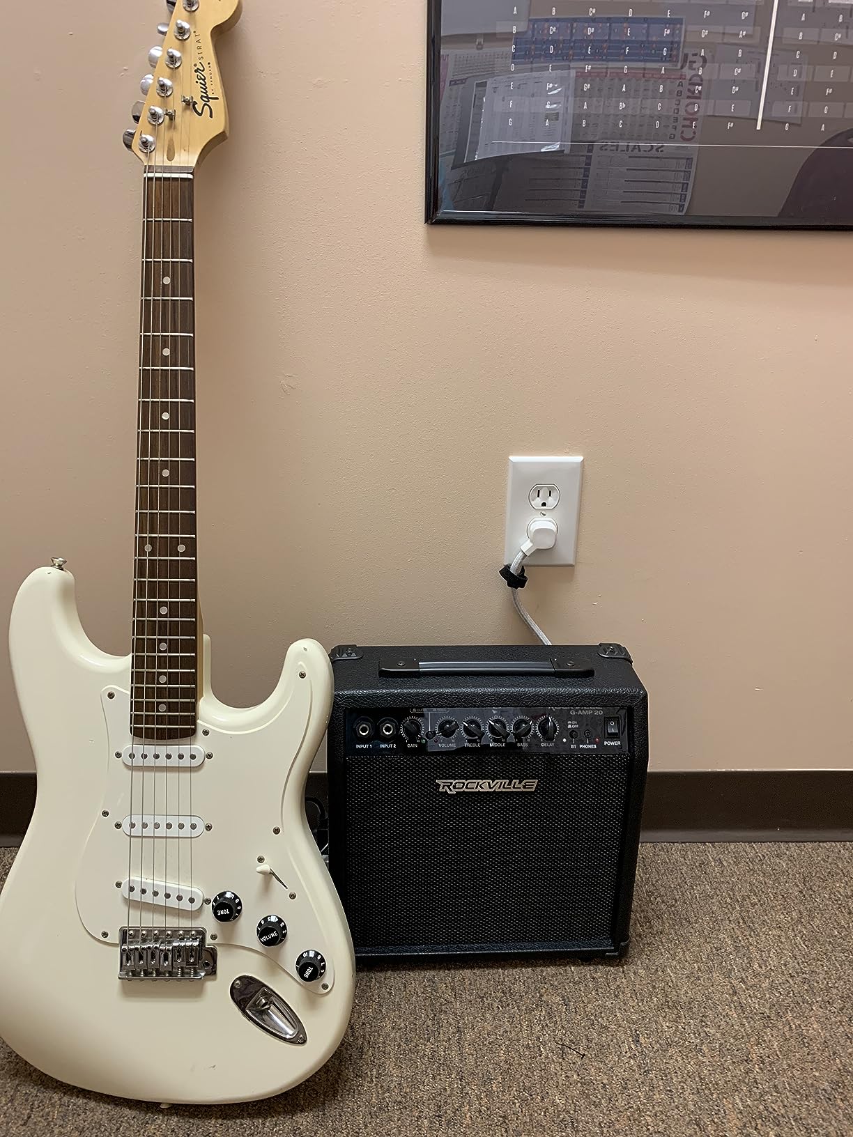 Rockville G-AMP 20 Guitar Amplifier, Bluetooth Combo Amp with 6.5
